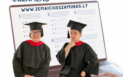 Egzamino organizatoriai (magistrai) Auksė Valackonienė ir Egidijus Vaškelevičius.png