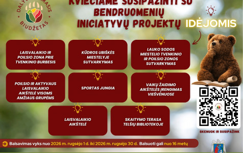 Dalyvaujamasis biudžetas: susipažink su patvirtintais projektais