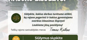 Kviečiame teikti pasiūlymus kitų metų Telšių rajono biudžetui