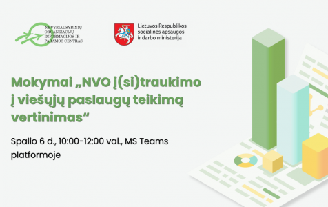 Kviečiame dalyvauti mokymuose „NVO į(si)traukimo į viešųjų paslaugų teikimą vertinimas“