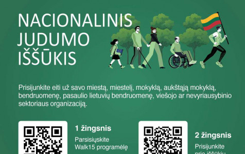 NACIONALINIS JUDUMO IŠŠŪKIS: KVIEČIAME ŽINGSNIUOTI KARTU!