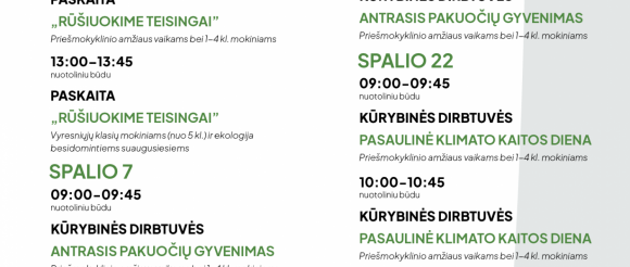 NEMOKAMŲ nuotolinių edukacijų ciklas „Žaliasis raštingumas“