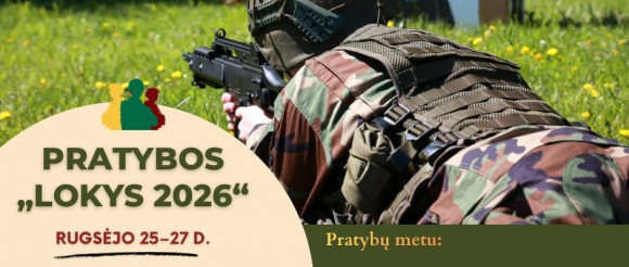 Rugsėjo 25–27 dienomis Telšių rajone vyks pratybos „Lokys 2026“