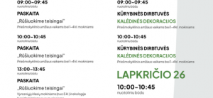 Nemokamos lapkričio edukacijos „Žaliasis raštingumas“: nuo atliekų rūšiavimo iki kalėdinių...