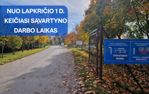 Nuo lapkričio 1 d. keičiasi Jėrubaičių sąvartyno darbo laikas