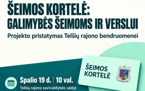 Šeimos kortelės projekto pristatymas Telšių rajono savivaldybės bendruomenei