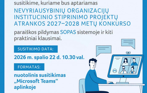 NVO institucinio stiprinimo projektų atranka